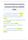 Diamond Essentials Exam Questions and Answers 100&percnt; Pass &vert; 2024&sol;2025 Update
