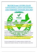 MGT302 Exam 1 ENTRY EXAM  CONTAINING LATEST QUESTIONS  AND VERIFIED ANSWERS 2024-2025  GRADED A