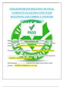 STRAIGHTERLINE RELIGION 101 FINAL COMPLETE EXAM SOLUTION WITH  QUESTIONS AND CORRECT ANSWERS  ALREADY GRADED A
