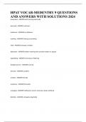 HPAT VOCAB-MEDENTRY 9 QUESTIONS AND ANSWERS WITH SOLUTIONS 2024