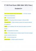 IT 105 Final Exam GMU Q&A 100&percnt; Pass &vert; Graded A&plus;