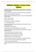 MCB4271 Module 1 Exam Latest Update 