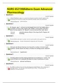 NURS 6521NMidterm Exam Advanced Pharmacology. 100 Questions and Answers. 98% Score.