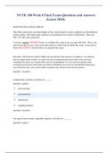 NUTR 100 Week 8 Final Exam-Questions and Answers &lpar;Latest 2020&rpar;