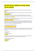 NR 602 Week 4 Midterm Study Guide &lpar;Exam Points&rpar;