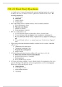 NR 602 Final Study Questions And Answers &lpar;Download to Score An A&plus;&rpar;