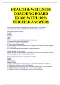 Health & Wellness Coaching Board Exam