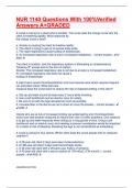 NUR 1140 Questions With 100&percnt;Verified Answers A&plus;GRADED