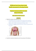 NURS 261 Final Exam Study Guide&lowbar;2022&sol;2023 &vert; Health Assessment for Nursing Practice&lowbar;Graded A