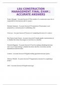 LSU CONSTRUCTION MANAGEMENT FINAL EXAM &vert;ACCURATE ANSWERS