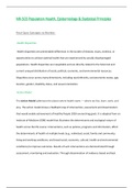 NR503 &sol; NR 503&colon; Final Quiz Concepts to Review &lpar;Latest 2021&colon; Population Health&comma; Epidemiology & Statistical Principles - Chamberlain