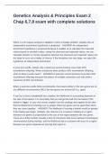 Genetics Analysis & Principles Exam 2 Chap 6&comma;7&comma;8 exam with complete solutions&period;