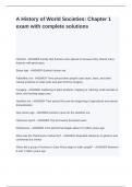A History of World Societies&lowbar; Chapter 1 exam with complete solutions