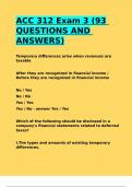 ACC 312 Exam 3 &lpar;93 QUESTIONS AND ANSWERS&rpar;