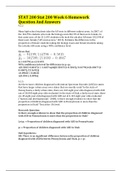 STAT 200 Stat 200 Week 6 Homework Question And Answers&lpar; Rated A&rpar;