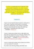 VATI PN COMPREHENSIVE PREDICTOR EXAM 2019 VERSION A B AND C EACH  VERSION WITH 180 FREQUENTLY TESTED  QUESTIONS WITH DETAILED VERIFIED  AND 100&percnt; CORRECT ANSWERS BRAND NEW  ALREADY GRADED A&plus; 
