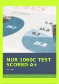 NUR 1060C TEST SCORED A&plus;