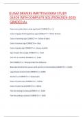 GUAM DRIVERS WRITTEN EXAM STUDY GUIDE WITH COMPLETE SOLUTION   GRADED A&plus;
