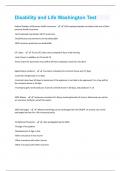 Disability and Life Washington Test Questions and Answers well Explained Latest 2024&sol;2025 Update 100&percnt; Correct&period;