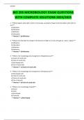 BIO 205 MICROBIOLOGY EXAM QUESTIONS WITH COMPLETE SOLUTIONS 2024&sol;2025