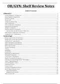 OB-GYN Shelf Review Notes &sol; MED 420 OB-GYN Shelf Review Notes