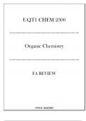 &lpar;WGU UQT1&rpar; CHEM 2300 - Organic Chemistry - FA Review 20242025