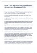 OSAT - U&period;S&period; History-Oklahoma History-Government-Economics &lpar;017&rpar; Questions and Answers 2024