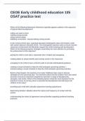 CEOE Early childhood education 105 OSAT practice test Questions with Solutions 2024