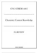 &lpar;WGU C915&rpar; CHEM 4405 - Chemistry Content Knowledge - FA Review 20242025&period;