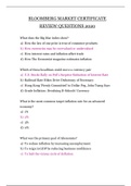 BLOOMBERG MARKET CERTIFICATE REVIEW QUESTIONS 2020 &vert; MARKET CERTIFICATE REVIEW QUESTIONS&lowbar;Graded A