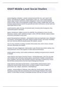 OSAT Middle Level Social Studies Questions  with Solutions