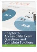 Chapter 2- Accessibility Exam Questions and Complete Solutions Graded A&plus;