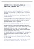 OSAT MIDDLE SCHOOL SOCIAL STUDIES&period; Practice Test Questions and Answers 2024