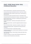 OSAT- CEOE Study Guide&period; Early Childhood Education Questions and Answers 2024