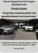 Geslaagde scriptie bedrijfskunde Groningen Bedrijfskunde MER vergroten marktaandeel autobedrijf 