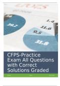 CFPS-Practice Exam All Questions with Correct Solutions Graded A&plus;