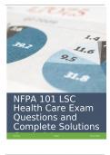 NFPA 101 LSC Health Care Exam Questions and Complete Solutions Graded A&plus;
