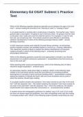 Elementary Ed OSAT Subtest 1 Practice Test Questions and Answers 2024