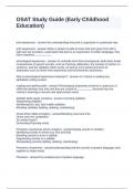 OSAT Study Guide &lpar;Early Childhood Education&rpar; Questions and Answers 2024