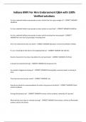 Indiana BMV For Hire Endorsement Q&A with 100&percnt;  Verified solutions