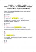 PMK-EE E6 PROFESSIONAL CONDUCT LATEST 2024-2025 ACTUAL EXAM QUESTIONS AND ANSWERS &lpar;VERIFIED ANSWERS