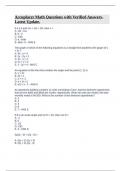 Accuplacer Math Questions with Verified Answers-Latest Update&period;