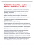 TNCC Written Exam With complete solution Latest 2024&sol;25 RATED A&plus;