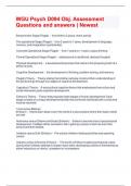 WGU Psych D094 Obj&period; Assessment Questions and answers &vert; Newest