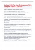 Indiana BMV For-Hire Endorsement With complete solution &vert; Newest 