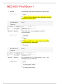 NSG 6001 Final Exam 1 &vert; NURSE PRACTICE FINAL&lowbar;NSG6001 C NSG6001 &vert; South University &vert; Grade A