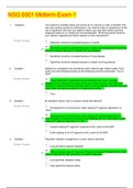 NSG 6001 Midterm Exam 1 &vert; South University&comma; Savannah - NSG 6001 &vert; Grade A&plus;