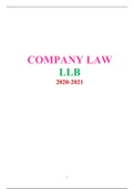 LLB COMPANY LAW LECTURE NOTES (ALL LECTURES) 2021