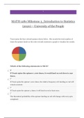 MATH 1280 Milestone 3_Introduction to Statistics (2020) | MATH1280 Module 3_Introduction to Statistics (2020)– University of the People ( A Grade)
