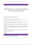 MATH 1280 Milestone 4_Introduction to Statistics (2020)  | MATH1280 Milestone 4_Introduction to Statistics (2020) –  ( A Grade)